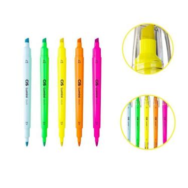 Imagem de Blister C/5 Marca Textos Cis Lumini Duo Cores Neon NOVIDADE