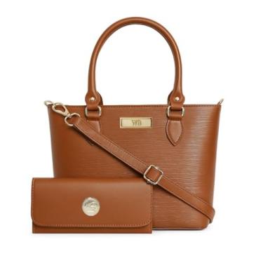 Imagem de Kit Bolsa Feminina com Alça Removível Marrom + Carteira – Praticidade, Elegância e Versatilidade em Um Só Conjunto