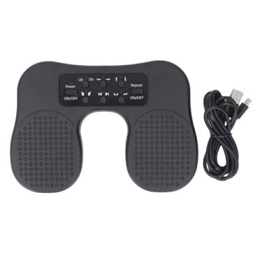Imagem de Página de música Turner Pedal Pedal Recarregável sem fio Wired Bluetooth USB C Controle personalizado para os pés para leitores de partituras Piano Teclados ABS ABS preto