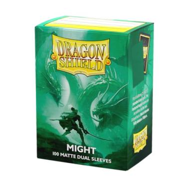Imagem de Sleeve Dragon Shield Standard Padrão Dual Matte Might Verde Magic RPG TCG Board Game com 100