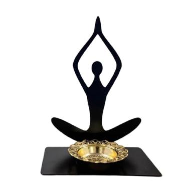 Imagem de Ioensy Suporte de cone de incenso para ioga, peça central de mesa, figura abstrata, queimador de incenso, ornamento de mesa para quarto, escritório, spa, Style a