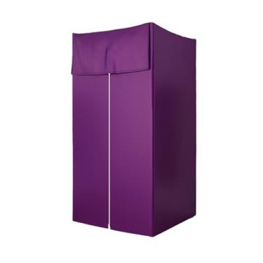 Imagem de Provador dobrável, provador portátil com cortina blackout para boutique, shopping center, escritório, eventos, ganchos de estrutura leves(Purple,80 * 80cm)