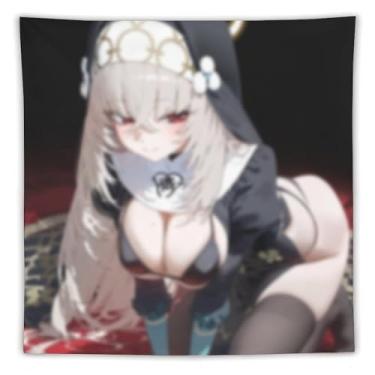 Imagem de LIEGBMEU Tapeçaria de biquíni sexy anime menina 152.4 cm x 152.4 cm interior exterior parede colcha arte decoração de tapeçaria caprichosa, AF117