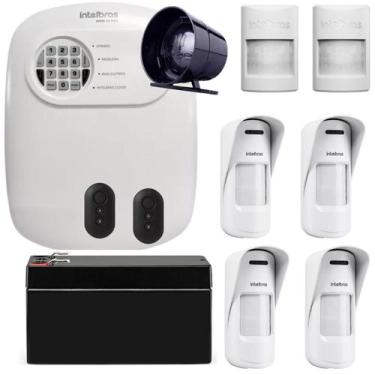 Imagem de Kit Alarme ANM 24 NET Intelbras com 6 Sensores Com Fio PET e 200m de C