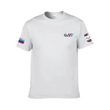 Imagem de Camiseta Unissex De Algodão BMW Verão Clássico Logotipo Estampado Moda