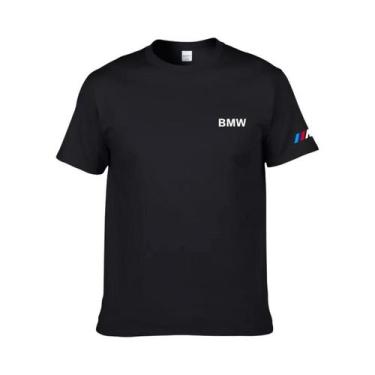 Imagem de Camiseta Unissex De Algodão BMW Verão Clássico Logotipo Estampado Moda
