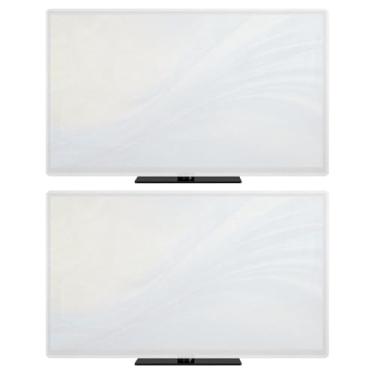 Imagem de 2 peças de capa de TV de tela plana de espuma para mudança cabe até 153 cm L x 91 cm A, protetor de tela reutilizável para proteção de TVs durante a mudança da casa, armazenamento ou renovação da casa