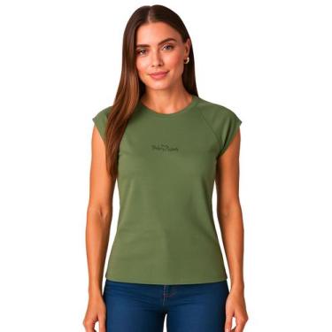 Imagem de T-Shirt Feminina Manga Reglan Polo Wear Verde Medio, Verde medio, M