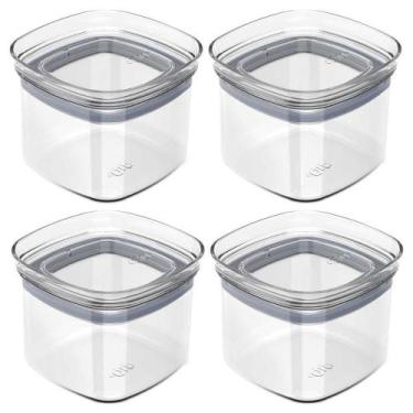 Imagem de 4X Porta Temperos Pote 450Ml Organizador Ou Block Hermético