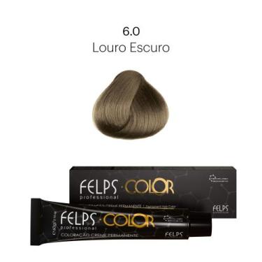 Imagem de Coloração Profissional Felps Color Loiro Escuro 6.0 (Base) - 60g
