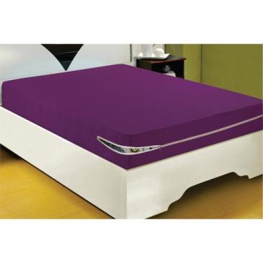 Imagem de Capa De Colchão Malha Gel King Size - Enxovais Realeza, Roxo