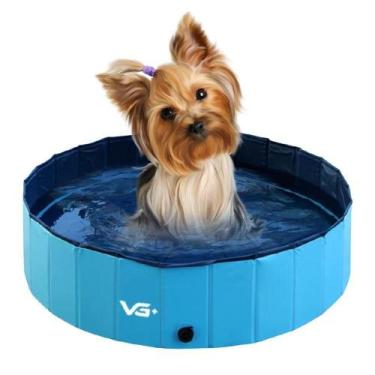 Imagem de Piscina Para Cachorro Pets Dobrável Lisa Azul Vg+ - VG Plus