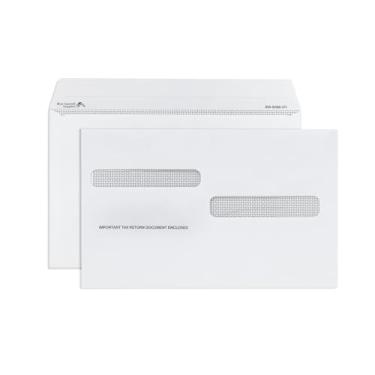 Imagem de Blue Summit Supplies 100 envelopes W2 para formulários W2 de caixa de 4 polegadas, envelopes fiscais para QuickBooks e outros softwares fiscais, 14 cm x 23 cm, matiz de segurança, pacote com 100