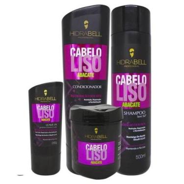 Imagem de KIT da Hidrabell Cabelo Liso Abacate Shampoo ,Condicionador ,Mascara  