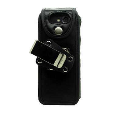 Imagem de Wireless ProTECH Capa compatível com Kyocera DuraTR modelo de telefone E4750, capa de couro, clipe de cinto giratório de anel em D resistente, proteção integrada para tela e teclado