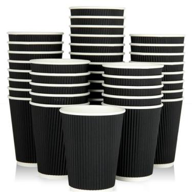 Imagem de Copos de café de papel JollyPack 12 onças, pacote com 60 unidades, Bla