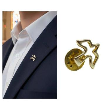 Imagem de Broche Boton Espírito Santo Metal Dourado - FORNECEDOR 3