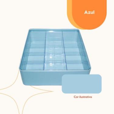 Imagem de Caixa Organizadora 6,3L C/ Divisórias Ajustáveis E Tampa Transparente 