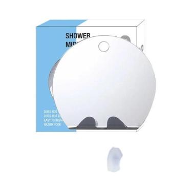 Imagem de Espelho De Viagem Antiembaçante E Inquebrável Com Gancho Para Navalha 