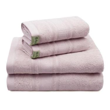 Imagem de Jogo De Toalha Algodão Egípcio Banhão Memphis 4 Peças Appel Rosa Nilo 