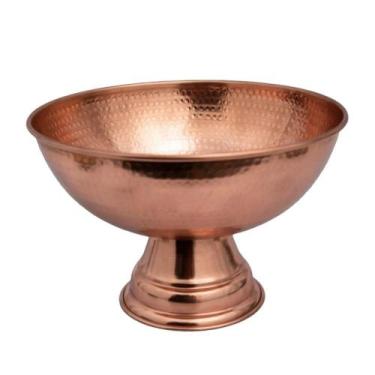 Imagem de Champanheira Balde Gelo Cobre Puro Funda Com Pé Sem Alça 20l. - METAL 