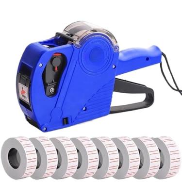 Imagem de DeepCrush Pacote com 1 pistola azul de 8 dígitos – 5500EOS marcador manual de preço com capa, pistola de preço de linha única para supermercados, varejo e mercearias