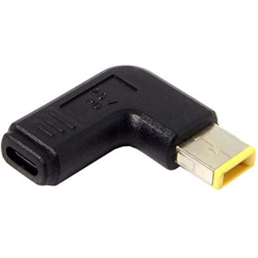 Imagem de Adaptador USB tipo C USB-C para conector quadrado amarelo PD emulador gatilho ângulo de 90 graus para Lenovo ThinkPad X1 Yoga