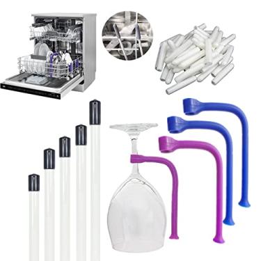 Imagem de JinYu Conjunto de 24 peças para taças, suporte para lava-louças, protetor de copo de vinho, acessório para lava-louças, 28 cm, 24 cm, 21 cm, 17 cm, 11,5 cm, suporte universal para lava-louças