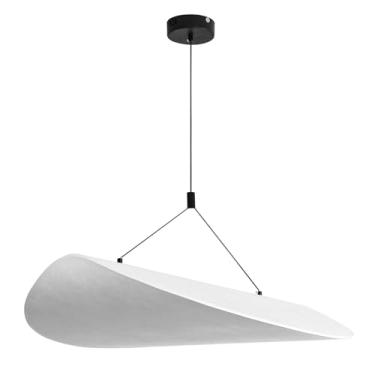 Imagem de Luminária pendente de seda de 19,7 polegadas Wabi Sabi Decor Boho Luminária pendente de altura ajustável Lâmpada japonesa para cozinha ilha sala de jantar sala de estar