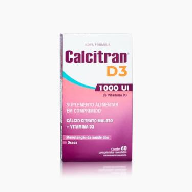 Imagem de Calcitran D3 1.000UI 60 Comprimidos - Cálcio Citrato Malato com Vitamina D