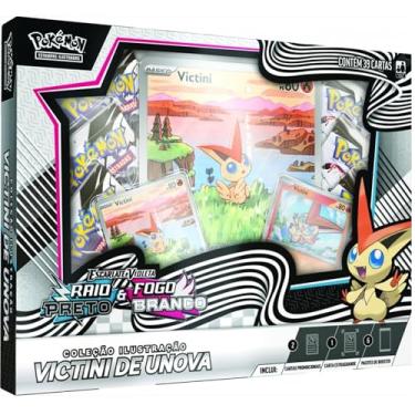 Imagem de Pokémon TCG, Box Coleção Ilustração EV10.5 Fogo Branco E Raio Preto Victini