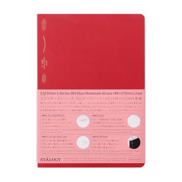 Imagem de Caderno Nitoms SS0108 STALOGY, A5, pautado horizontal, caderno de 365 dias, vermelho