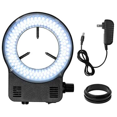 Imagem de Gringoo Iluminador De Anel Led 144 64 Para Microscópio Estéreo, Lâmpada Ajustável Branca, Indústria, Monocular, Binocular, Trinocular, Soldagem, Reparo, Microscópio, Câmera Vídeo (144 Led)