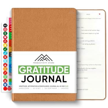 Imagem de PRODUCTIVITY STORE Diário Best Gratitude – Foster Daily Thankfulness, Mindfulness & Positivity – Especialmente projetado para homens e mulheres – Premium 6-M sem data, tamanho A5 compacto com capa dura durável