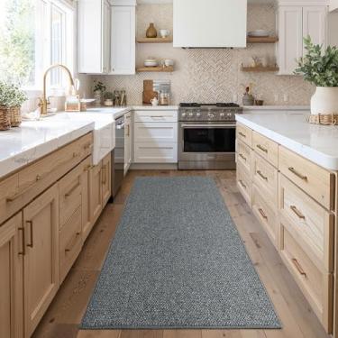 Imagem de CHAMPLANT Tapete de corredor para corredores 8 x 3 metros cinza lavável corredor de cozinha antiderrapante corredores de entrada tapete de chão para interior backdoor quarto cozinha