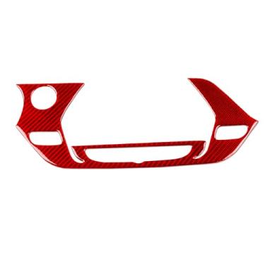Imagem de GDFJGD Fibra de carbono vermelha brilhante adequada para Chevrolet/Chevy Blazer 2019 2020 2021 2022 acessórios console central de carro navegação rádio GPS painel surround capa decalque adesivo