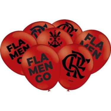 Imagem de Balão Redondo Flamengo 9 25 Unid. - Festcolor