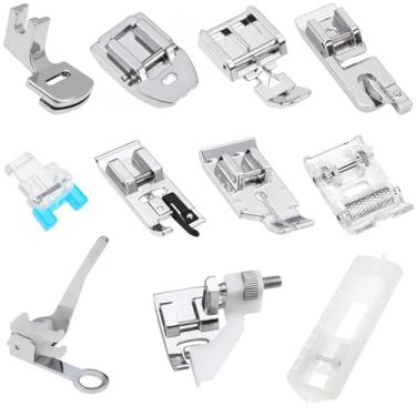 Imagem de YEQIN Conjunto de Pés de Costura Doméstica para Cantor, Irmão, Janome, Kenmore, Babylock, Elna, Toyota, Casa Nova, Simplicidade e Máquinas de Costura de Haste Baixa, 11 PCS, 1