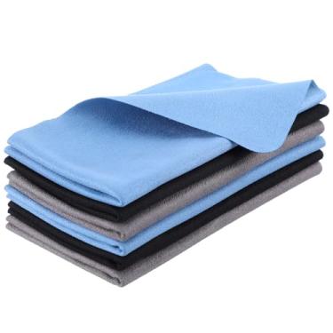 Imagem de XLIUAX 6 panos de limpeza de guitarra, pano de polimento de limpeza de flauta de microfibra para instrumento musical, pano de polimento macio para violino, piano, latão, trompete, saxofone, flaute, 30