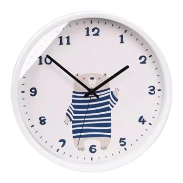 Imagem de hezhuhe2258 Relógio de parede silencioso, relógio de parede para sala de estar, relógio moderno para quarto, casa, adequado para sala de estar, estudo, quarto. para decoração de casa (branco, 40,6 cm)