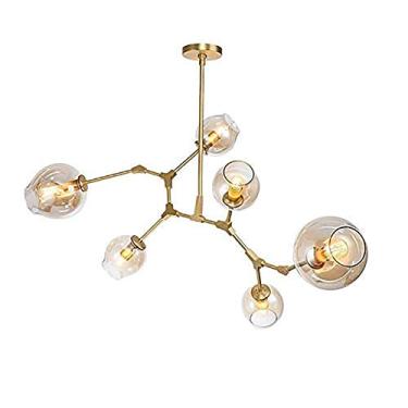 Imagem de Lustre Molecules Sputnik, abajures de vidro transparente, luminária suspensa, lustres E27, vintage, industrial, ajustável, teto, abajur transparente