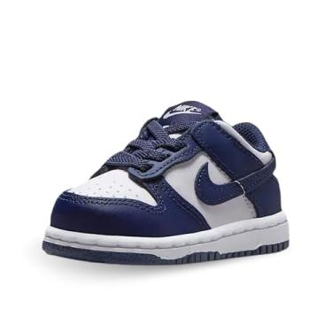 Imagem de Nike Tênis infantil Dunk Low (FB9107-116, branco/branco/azul marinho), Branco/Branco/Azul-marinho, 2 Toddler