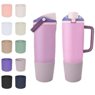 Imagem de CHEMLLC Botas protetoras de silicone para garrafas e copos FreeSip Sway Owala 850 g e 1,134 g, capa protetora antiderrapante para garrafa de água Owala (Spring Revival)