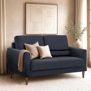 Imagem de Sofá Herval Na Caixa 2 Lugares Spirit, Linho Grafite Fechado, 142 cm