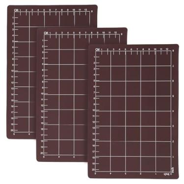 Imagem de 3 peças de calço magnético com grades de tamanho de cartão, almofadas de corte magnéticas pretas reutilizáveis para máquina de gravação em relevo, acessórios para máquinas de corte e matrizes (preto