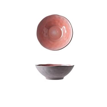 Imagem de WYUYIWH Tigela retrô tigela de ramen doméstica tigela de sopa única tigela de macarrão comer macarrão tigela grande tigela de legumes tigela de salada (cor: 1)