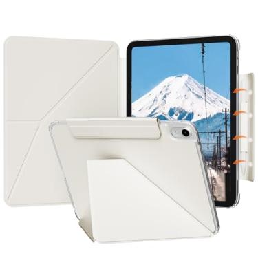 Imagem de Capa para iPad A16 11ª geração 11 polegadas 2025/iPad 10ª geração 11 polegadas 2022 com suporte de lápis de atração magnética destacável, despertar/hibernar automático, suporte dobrável em Y, suporte