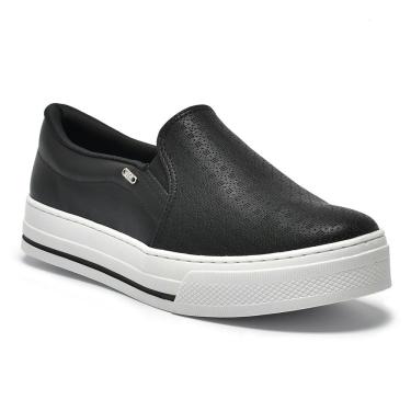 Imagem de Tenis Slip On Casual Via Marte 027-027-02 Feminina - Preto