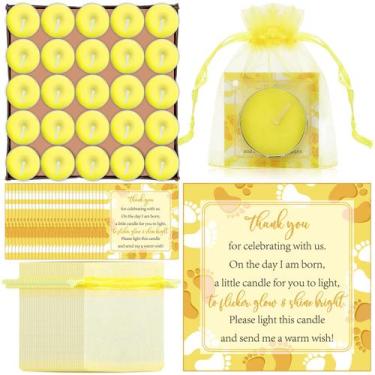 Imagem de Conjuntos de 50 lembrancinhas para chá de bebê Geosar com velas e bols