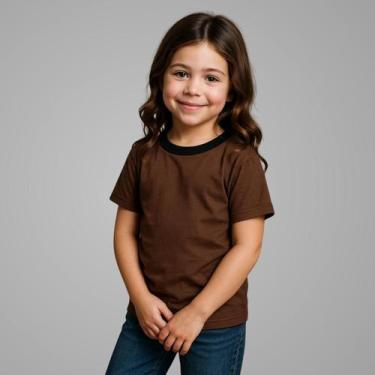 Imagem de Camisetas Manga Curta Infantil Bebê Menino Básica Lisa 100 Algodão - L